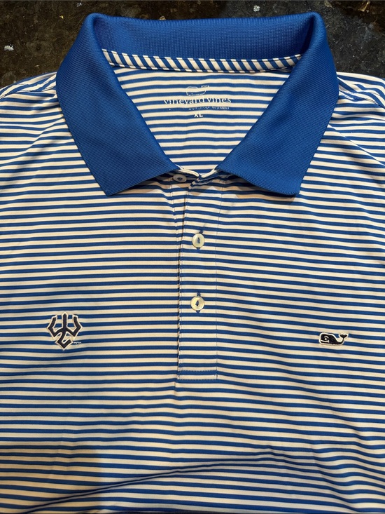 Vineyard Vines Other - Vineyard Vines Royal Blue & White stripe shirt, Washington and Lee trident